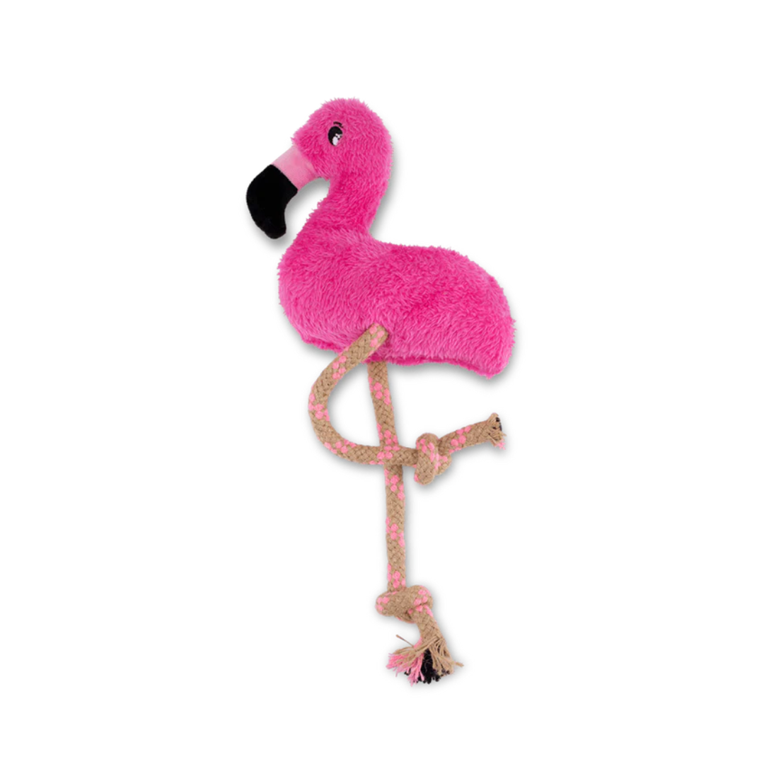 Beco Plush Rope Flamingo Toy